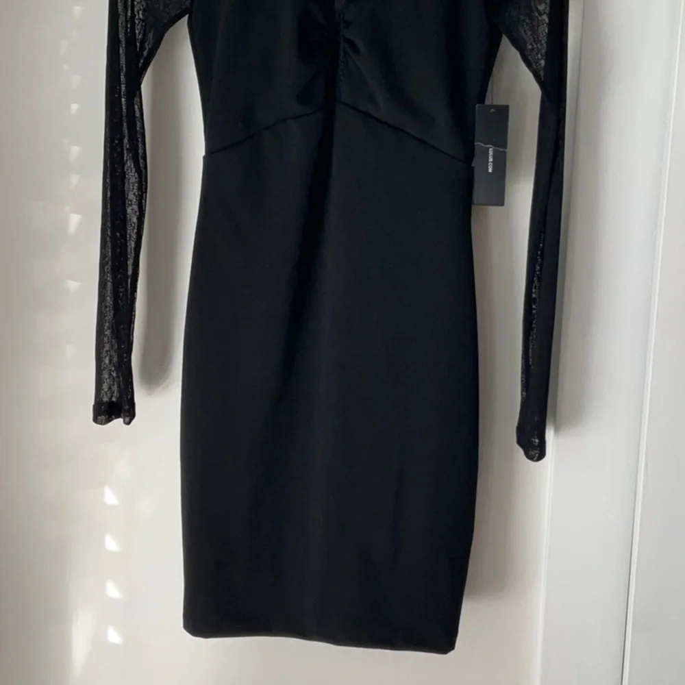 Lulu's Black Sheer Long Sleeve Dress size XS - Picture 9 of 9